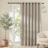imageNICETOWN 100 Blackout Linen Beige Curtains 84 inches Long for Living Room White Liner Composite Grommet Bedroom Thermal Drapes Casual Home Decor Window Treatments 2 Panels W52 x L84Beige