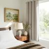 imageNICETOWN 100 Blackout Linen Beige Curtains 84 inches Long for Living Room White Liner Composite Grommet Bedroom Thermal Drapes Casual Home Decor Window Treatments 2 Panels W52 x L84Beige