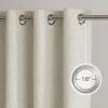 imageNICETOWN 100 Blackout Linen Beige Curtains 84 inches Long for Living Room White Liner Composite Grommet Bedroom Thermal Drapes Casual Home Decor Window Treatments 2 Panels W52 x L84Ivory