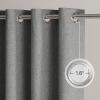 imageNICETOWN 100 Blackout Linen Beige Curtains 84 inches Long for Living Room White Liner Composite Grommet Bedroom Thermal Drapes Casual Home Decor Window Treatments 2 Panels W52 x L84Grey