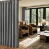 imageNICETOWN 100 Blackout Linen Beige Curtains 84 inches Long for Living Room White Liner Composite Grommet Bedroom Thermal Drapes Casual Home Decor Window Treatments 2 Panels W52 x L84Grey