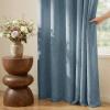 imageNICETOWN 100 Blackout Linen Beige Curtains 84 inches Long for Living Room White Liner Composite Grommet Bedroom Thermal Drapes Casual Home Decor Window Treatments 2 Panels W52 x L84Stone Blue