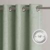 imageNICETOWN 100 Blackout Linen Beige Curtains 84 inches Long for Living Room White Liner Composite Grommet Bedroom Thermal Drapes Casual Home Decor Window Treatments 2 Panels W52 x L84Sage Green