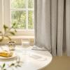imageNICETOWN 100 Blackout Linen Beige Curtains 84 inches Long for Living Room White Liner Composite Grommet Bedroom Thermal Drapes Casual Home Decor Window Treatments 2 Panels W52 x L84Beige