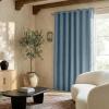 imageNICETOWN 100 Blackout Linen Beige Curtains 84 inches Long for Living Room White Liner Composite Grommet Bedroom Thermal Drapes Casual Home Decor Window Treatments 2 Panels W52 x L84Stone Blue