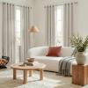 imageNICETOWN 100 Blackout Linen Beige Curtains 84 inches Long for Living Room White Liner Composite Grommet Bedroom Thermal Drapes Casual Home Decor Window Treatments 2 Panels W52 x L84Ivory