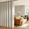 imageNICETOWN 100 Blackout Linen Beige Curtains 84 inches Long for Living Room White Liner Composite Grommet Bedroom Thermal Drapes Casual Home Decor Window Treatments 2 Panels W52 x L84Ivory