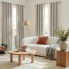 imageNICETOWN 100 Blackout Linen Beige Curtains 84 inches Long for Living Room White Liner Composite Grommet Bedroom Thermal Drapes Casual Home Decor Window Treatments 2 Panels W52 x L84Beige