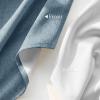 imageNICETOWN 100 Blackout Linen Beige Curtains 84 inches Long for Living Room White Liner Composite Grommet Bedroom Thermal Drapes Casual Home Decor Window Treatments 2 Panels W52 x L84Stone Blue