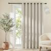 imageNICETOWN 100 Blackout Linen Beige Curtains 84 inches Long for Living Room White Liner Composite Grommet Bedroom Thermal Drapes Casual Home Decor Window Treatments 2 Panels W52 x L84Ivory