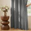 imageNICETOWN 100 Blackout Linen Beige Curtains 84 inches Long for Living Room White Liner Composite Grommet Bedroom Thermal Drapes Casual Home Decor Window Treatments 2 Panels W52 x L84Grey