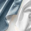 imageNICETOWN 100 Blackout Linen Beige Curtains 84 inches Long for Living Room White Liner Composite Grommet Bedroom Thermal Drapes Casual Home Decor Window Treatments 2 Panels W52 x L84Stone Blue