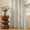 imageNICETOWN 100 Blackout Linen Beige Curtains 84 inches Long for Living Room White Liner Composite Grommet Bedroom Thermal Drapes Casual Home Decor Window Treatments 2 Panels W52 x L84Ivory