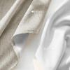 imageNICETOWN 100 Blackout Linen Beige Curtains 84 inches Long for Living Room White Liner Composite Grommet Bedroom Thermal Drapes Casual Home Decor Window Treatments 2 Panels W52 x L84Beige