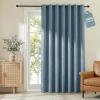 imageNICETOWN 100 Blackout Linen Beige Curtains 84 inches Long for Living Room White Liner Composite Grommet Bedroom Thermal Drapes Casual Home Decor Window Treatments 2 Panels W52 x L84Stone Blue