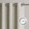 imageNICETOWN 100 Blackout Linen Beige Curtains 84 inches Long for Living Room White Liner Composite Grommet Bedroom Thermal Drapes Casual Home Decor Window Treatments 2 Panels W52 x L84Beige