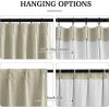 imageNICETOWN PRO Faux Linen 100 Full Blackout Curtains for Living Room Camel Set of 240x95 Inches 6cm High Temperature Pleated Back Tab Drapes Thermal Insulated amp Durable UV ResistantBeige