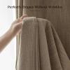 imageNICETOWN PRO Faux Linen 100 Full Blackout Curtains for Living Room Camel Set of 240x95 Inches 6cm High Temperature Pleated Back Tab Drapes Thermal Insulated amp Durable UV ResistantCamel