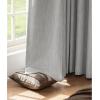 imageNICETOWN PRO Faux Linen 100 Full Blackout Curtains for Living Room Camel Set of 240x95 Inches 6cm High Temperature Pleated Back Tab Drapes Thermal Insulated amp Durable UV ResistantGrey