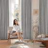 imageNICETOWN PRO Faux Linen 100 Full Blackout Curtains for Living Room Camel Set of 240x95 Inches 6cm High Temperature Pleated Back Tab Drapes Thermal Insulated amp Durable UV ResistantGrey
