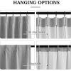 imageNICETOWN PRO Faux Linen 100 Full Blackout Curtains for Living Room Camel Set of 240x95 Inches 6cm High Temperature Pleated Back Tab Drapes Thermal Insulated amp Durable UV ResistantGrey