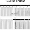 imageNICETOWN PRO Faux Linen 100 Full Blackout Curtains for Living Room Camel Set of 240x95 Inches 6cm High Temperature Pleated Back Tab Drapes Thermal Insulated amp Durable UV ResistantGreyish White