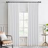 imageNICETOWN PRO Faux Linen 100 Full Blackout Curtains for Living Room Camel Set of 240x95 Inches 6cm High Temperature Pleated Back Tab Drapes Thermal Insulated amp Durable UV ResistantGreyish White