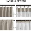 imageNICETOWN PRO Faux Linen 100 Full Blackout Curtains for Living Room Camel Set of 240x95 Inches 6cm High Temperature Pleated Back Tab Drapes Thermal Insulated amp Durable UV ResistantNatural