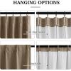 imageNICETOWN PRO Faux Linen 100 Full Blackout Curtains for Living Room Camel Set of 240x95 Inches 6cm High Temperature Pleated Back Tab Drapes Thermal Insulated amp Durable UV ResistantCamel
