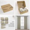 imageNICETOWN PRO Faux Linen 100 Full Blackout Curtains for Living Room Camel Set of 240x95 Inches 6cm High Temperature Pleated Back Tab Drapes Thermal Insulated amp Durable UV ResistantBeige