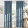 imageNICETOWN 100 Blackout Linen Beige Curtains 84 inches Long for Living Room White Liner Composite Grommet Bedroom Thermal Drapes Casual Home Decor Window Treatments 2 Panels W52 x L84Stone Blue