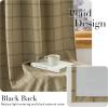 imageNICETOWN Buffalo Plaid Full Blackout Linen Curtain Panels 84 Inches Length Moss Green Farmhouse Window Treatment Thermal Insulated Drapes for Bedroom Living Room Rod Pocket Back Tab 52 W x 84 LDiagonal Check  Linen