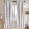 imageNICETOWN Buffalo Plaid Full Blackout Linen Curtain Panels 84 Inches Length Moss Green Farmhouse Window Treatment Thermal Insulated Drapes for Bedroom Living Room Rod Pocket Back Tab 52 W x 84 LGrid Pattern  White
