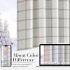 imageNICETOWN Buffalo Plaid Full Blackout Linen Curtain Panels 84 Inches Length Moss Green Farmhouse Window Treatment Thermal Insulated Drapes for Bedroom Living Room Rod Pocket Back Tab 52 W x 84 LDiagonal Check  White