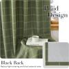imageNICETOWN Buffalo Plaid Full Blackout Linen Curtain Panels 84 Inches Length Moss Green Farmhouse Window Treatment Thermal Insulated Drapes for Bedroom Living Room Rod Pocket Back Tab 52 W x 84 LDiagonal Check  Moss Green