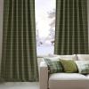 imageNICETOWN Buffalo Plaid Full Blackout Linen Curtain Panels 84 Inches Length Moss Green Farmhouse Window Treatment Thermal Insulated Drapes for Bedroom Living Room Rod Pocket Back Tab 52 W x 84 LGrid Pattern  Moss Green