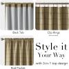 imageNICETOWN Buffalo Plaid Full Blackout Linen Curtain Panels 84 Inches Length Moss Green Farmhouse Window Treatment Thermal Insulated Drapes for Bedroom Living Room Rod Pocket Back Tab 52 W x 84 LDiagonal Check  Linen