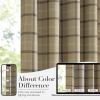 imageNICETOWN Buffalo Plaid Full Blackout Linen Curtain Panels 84 Inches Length Moss Green Farmhouse Window Treatment Thermal Insulated Drapes for Bedroom Living Room Rod Pocket Back Tab 52 W x 84 LGrid Pattern  Linen