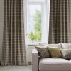 imageNICETOWN Buffalo Plaid Full Blackout Linen Curtain Panels 84 Inches Length Moss Green Farmhouse Window Treatment Thermal Insulated Drapes for Bedroom Living Room Rod Pocket Back Tab 52 W x 84 LGrid Pattern  Taupe