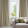 imageNICETOWN Buffalo Plaid Full Blackout Linen Curtain Panels 84 Inches Length Moss Green Farmhouse Window Treatment Thermal Insulated Drapes for Bedroom Living Room Rod Pocket Back Tab 52 W x 84 LGrid Pattern  Linen