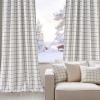 imageNICETOWN Buffalo Plaid Full Blackout Linen Curtain Panels 84 Inches Length Moss Green Farmhouse Window Treatment Thermal Insulated Drapes for Bedroom Living Room Rod Pocket Back Tab 52 W x 84 LGrid Pattern  White