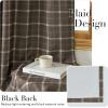 imageNICETOWN Buffalo Plaid Full Blackout Linen Curtain Panels 84 Inches Length Moss Green Farmhouse Window Treatment Thermal Insulated Drapes for Bedroom Living Room Rod Pocket Back Tab 52 W x 84 LGrid Pattern  Taupe