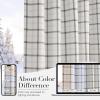 imageNICETOWN Buffalo Plaid Full Blackout Linen Curtain Panels 84 Inches Length Moss Green Farmhouse Window Treatment Thermal Insulated Drapes for Bedroom Living Room Rod Pocket Back Tab 52 W x 84 LGrid Pattern  White