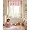 imageNICETOWN Farmhouse Valance Curtains 20 Inches Long for Kitchen amp Bathroom ThreeTiered Ruffle Valance Curtains Satin Texture Light Filtering Window Coverings 52 WPink