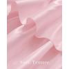imageNICETOWN Farmhouse Valance Curtains 20 Inches Long for Kitchen amp Bathroom ThreeTiered Ruffle Valance Curtains Satin Texture Light Filtering Window Coverings 52 WPink