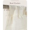 imageNICETOWN Farmhouse Valance Curtains 20 Inches Long for Kitchen amp Bathroom ThreeTiered Ruffle Valance Curtains Satin Texture Light Filtering Window Coverings 52 WBeige Linen