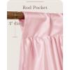 imageNICETOWN Farmhouse Valance Curtains 20 Inches Long for Kitchen amp Bathroom ThreeTiered Ruffle Valance Curtains Satin Texture Light Filtering Window Coverings 52 WPink