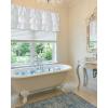 imageNICETOWN Farmhouse Valance Curtains 20 Inches Long for Kitchen amp Bathroom ThreeTiered Ruffle Valance Curtains Satin Texture Light Filtering Window Coverings 52 WWhite