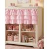 imageNICETOWN Farmhouse Valance Curtains 20 Inches Long for Kitchen amp Bathroom ThreeTiered Ruffle Valance Curtains Satin Texture Light Filtering Window Coverings 52 WPink