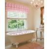 imageNICETOWN Farmhouse Valance Curtains 20 Inches Long for Kitchen amp Bathroom ThreeTiered Ruffle Valance Curtains Satin Texture Light Filtering Window Coverings 52 WPink